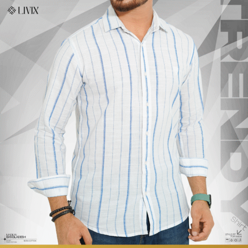 Men Classic Striped Shirt L03