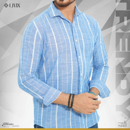 Men Classic Striped Shirt L02