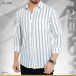 Men Classic Striped Shirt LX 01