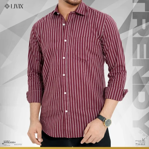 Men Classic Striped Shirt LX 02