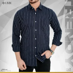Men Classic Striped Shirt LX 03
