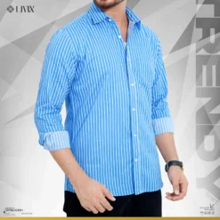 Men Classic Striped Shirt LX 04