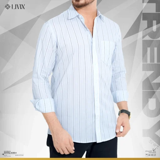 Men Classic Striped Shirt LX 05