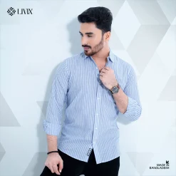 Men Classic Striped Shirt LX 12