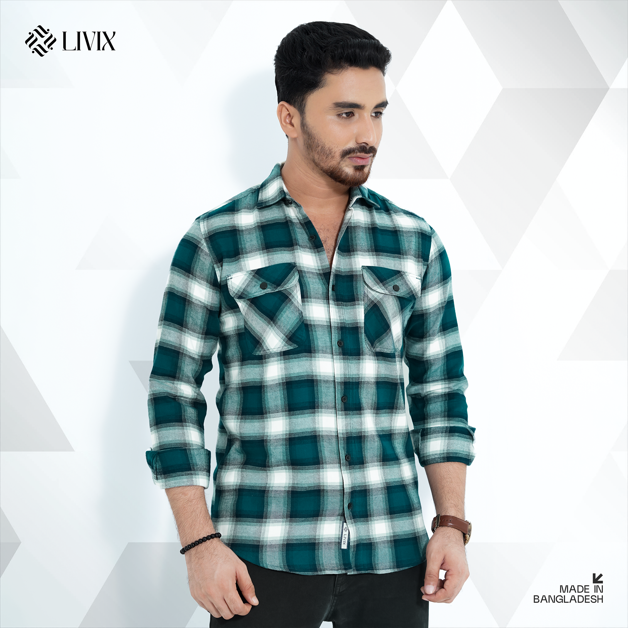 Men Classic Double Pocket Shirt LX 16