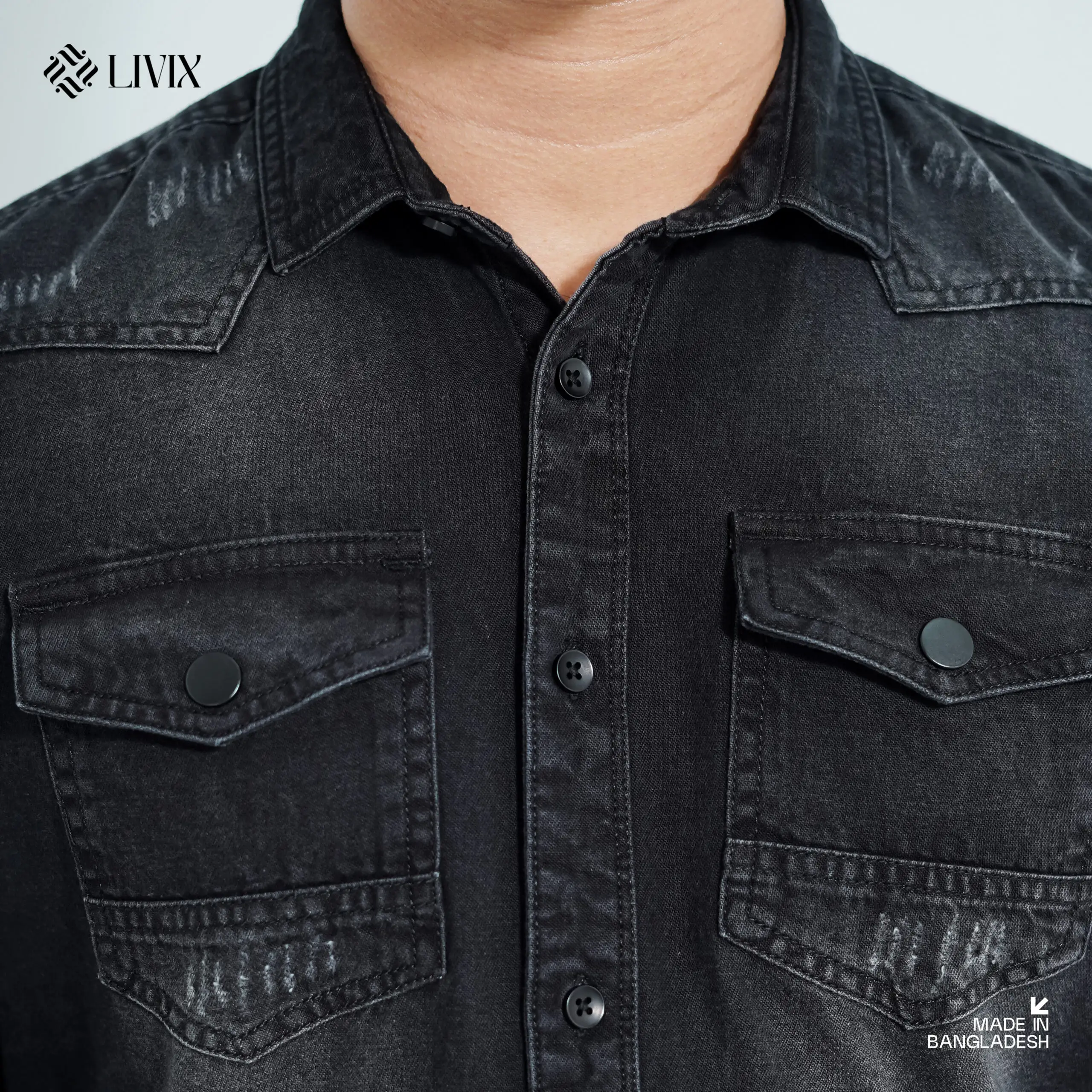 Premium Denim Shirt PDS003 - Image 3
