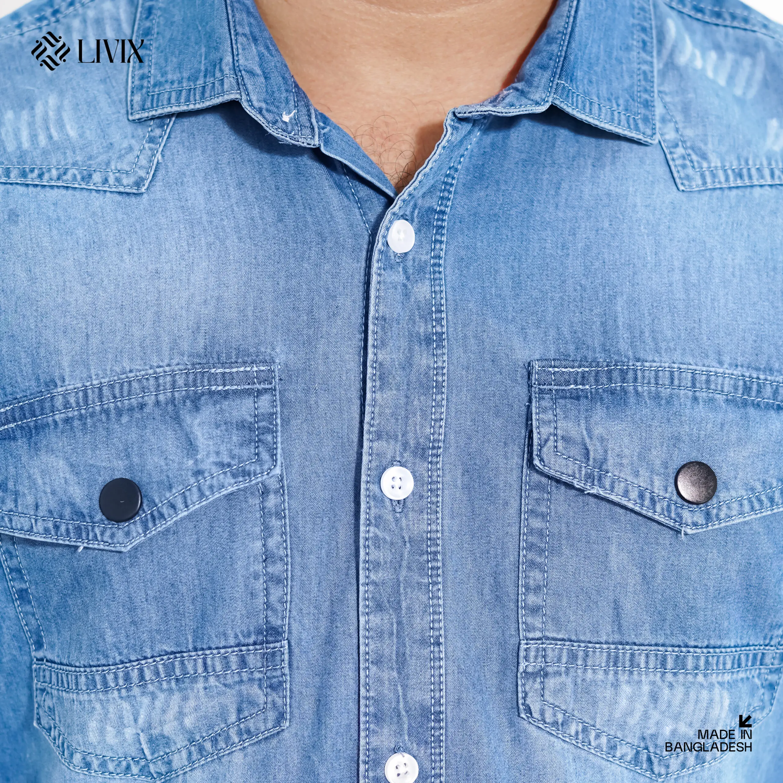 Premium Denim Shirt PDS001 - Image 3