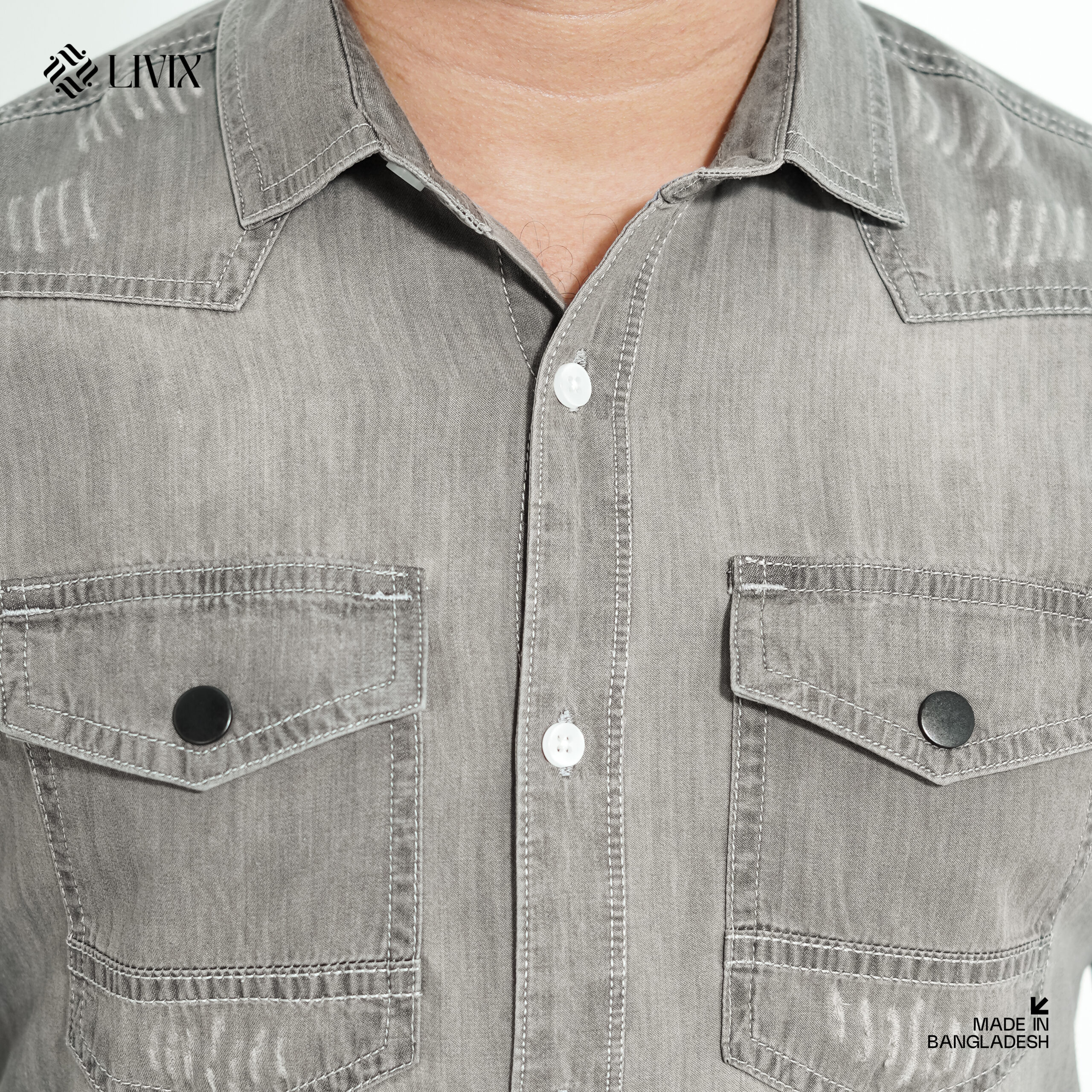 Premium Denim Shirt PDS002 - Image 3