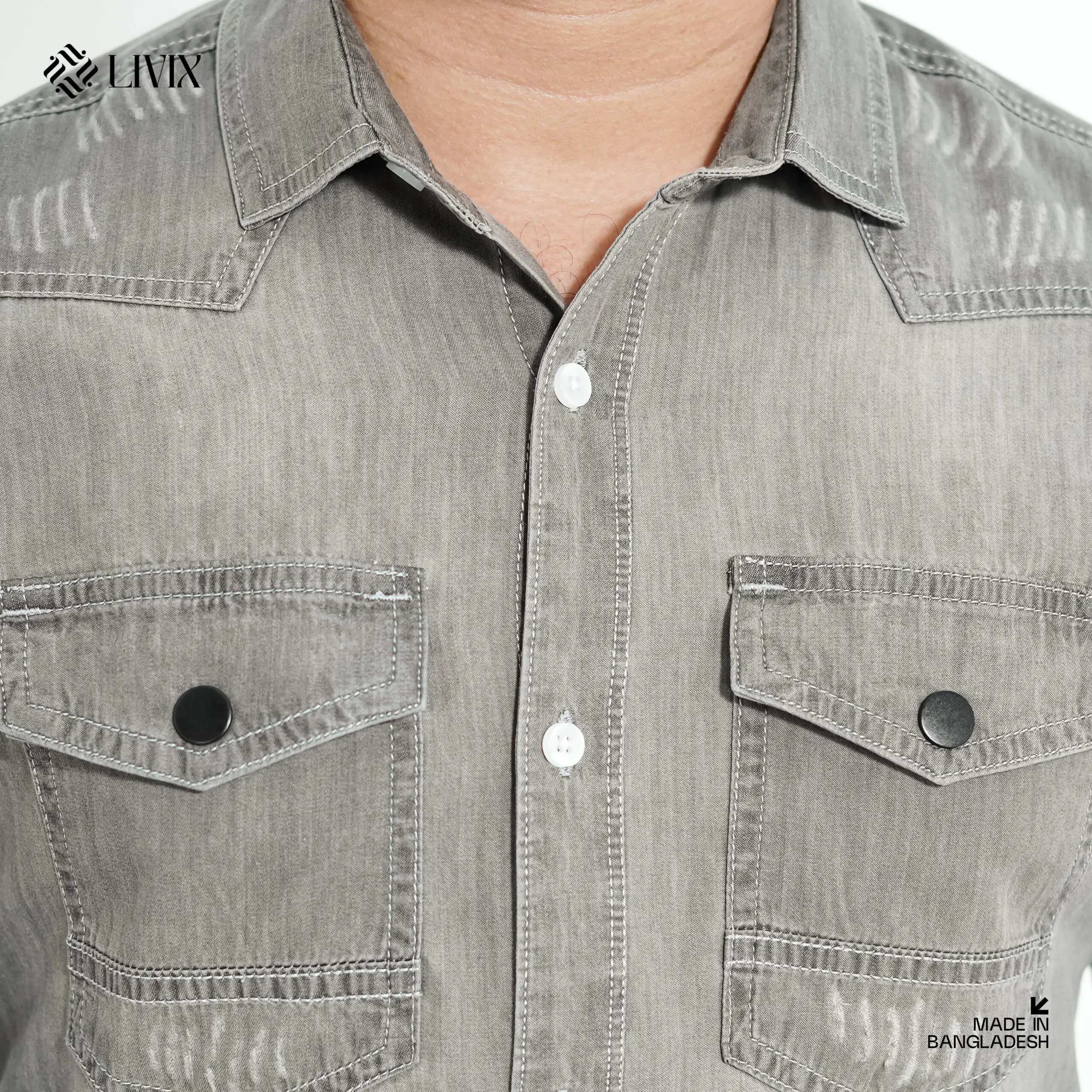 Premium Denim Shirt PDS002 - Image 3