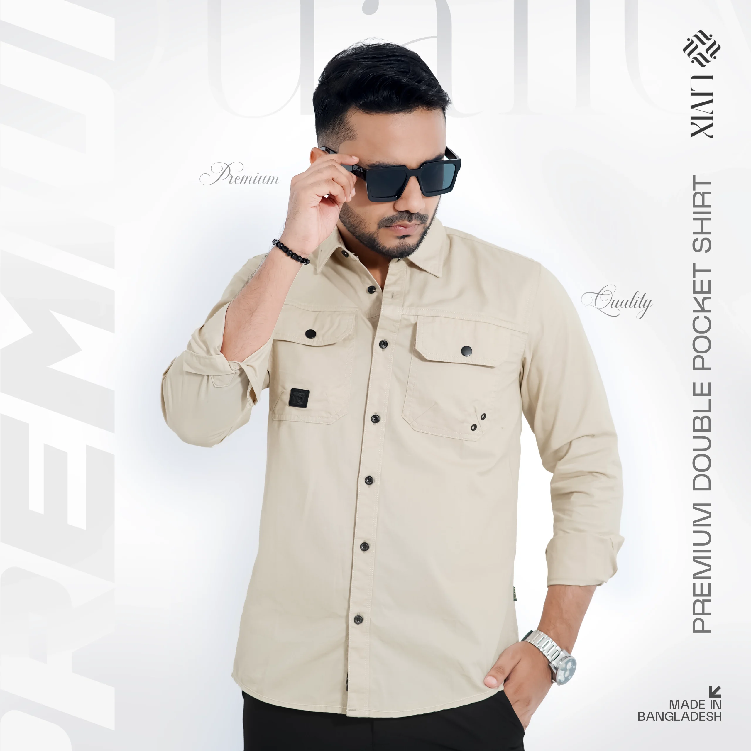 Premium Double Pocket Shirt PDPS002