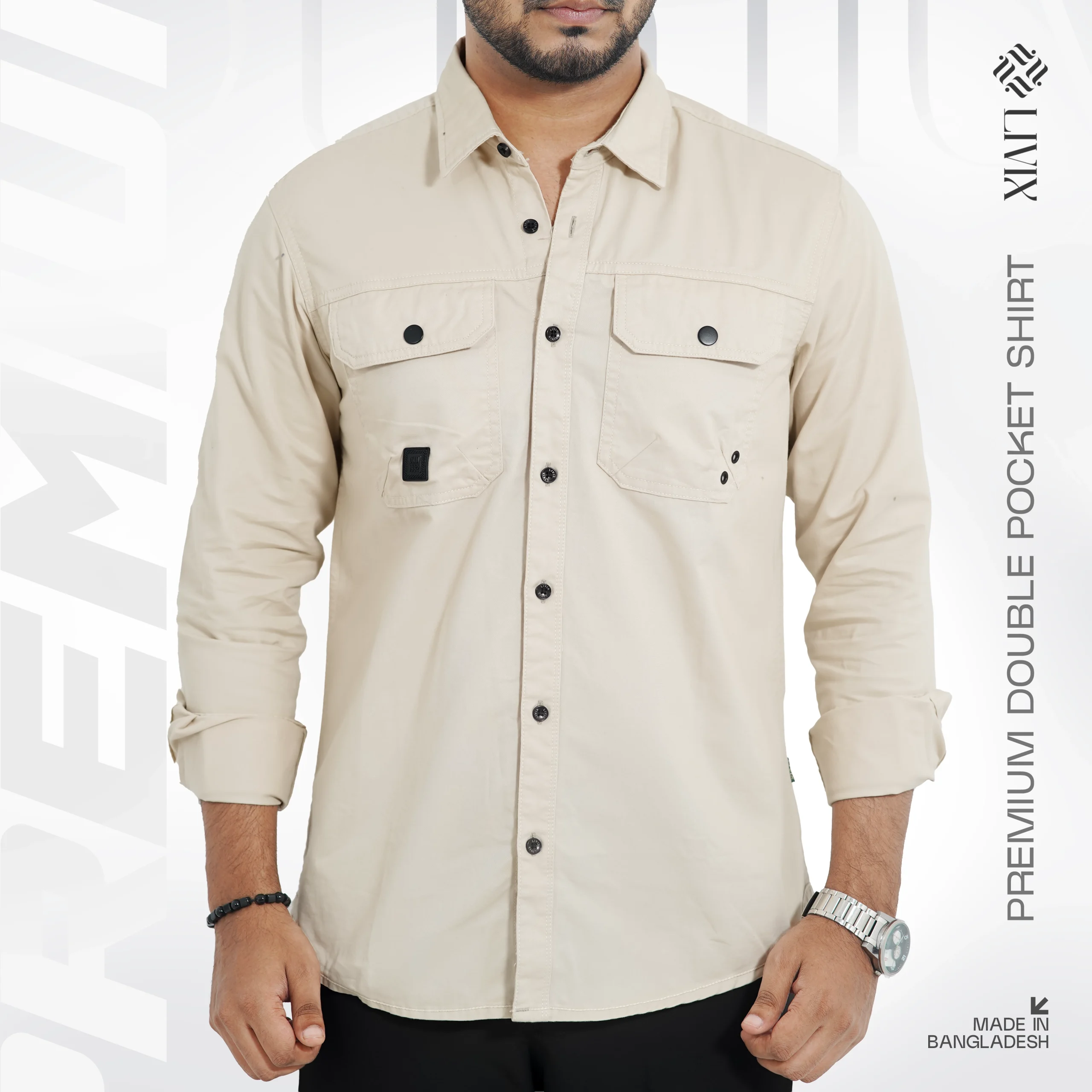 Premium Double Pocket Shirt PDPS002 - Image 2