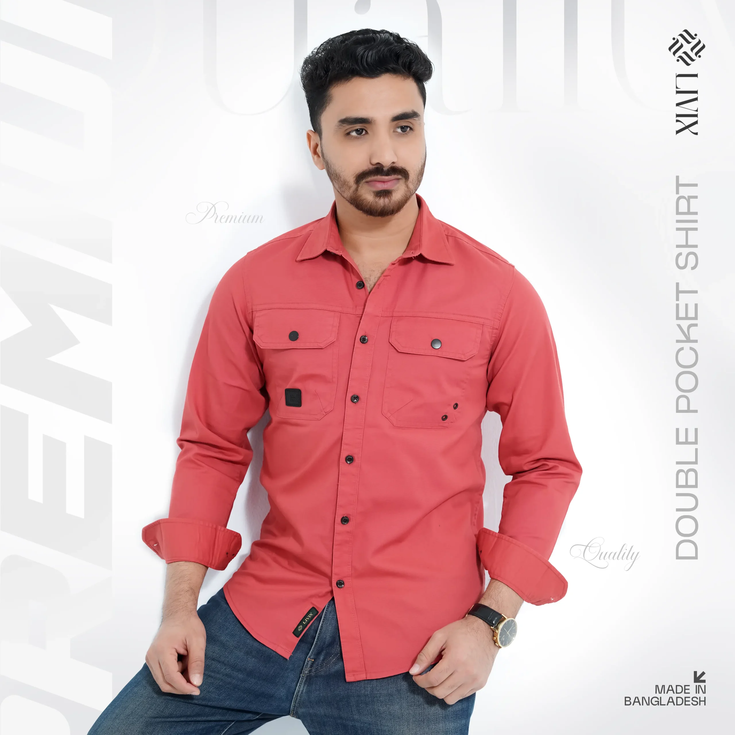 Premium Double Pocket Shirt PDPS001