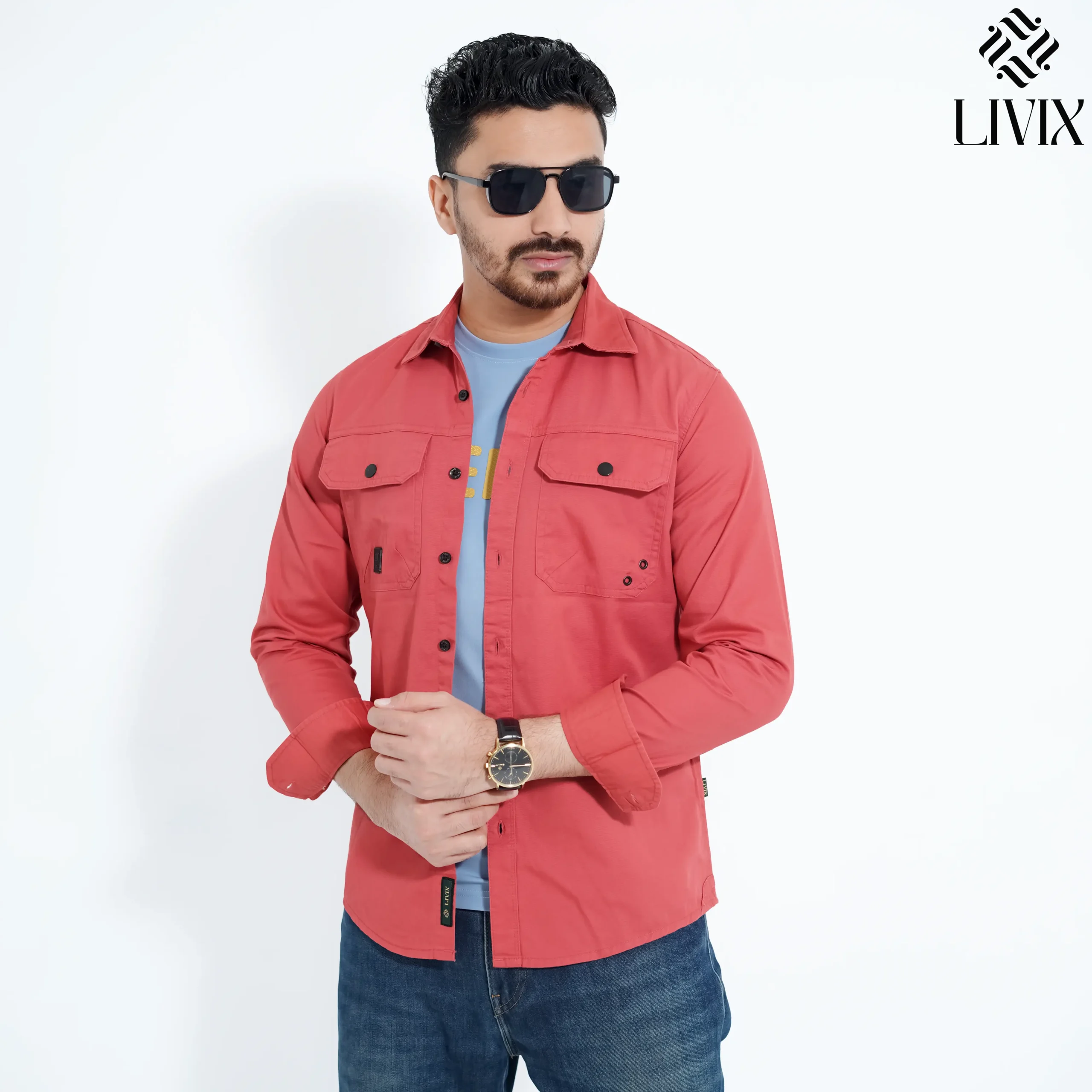 Premium Double Pocket Shirt PDPS001 - Image 3