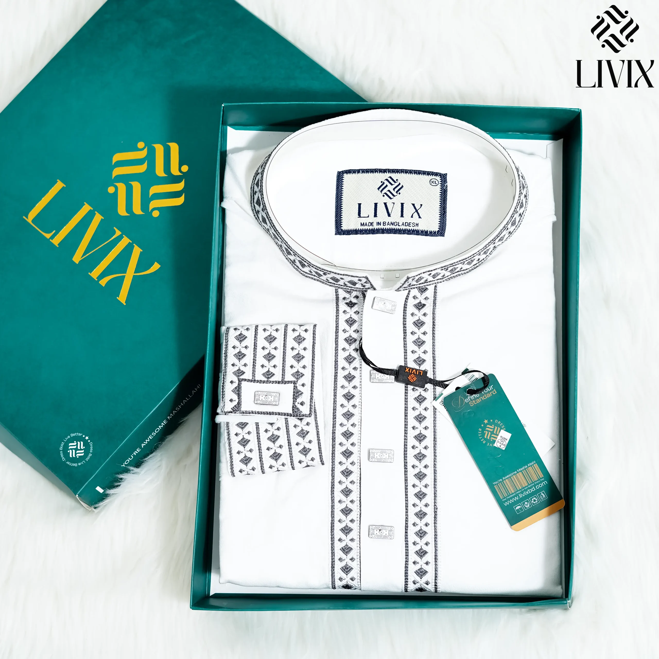 Livix Exclusive Panjabi ETP002 (White) - Image 4