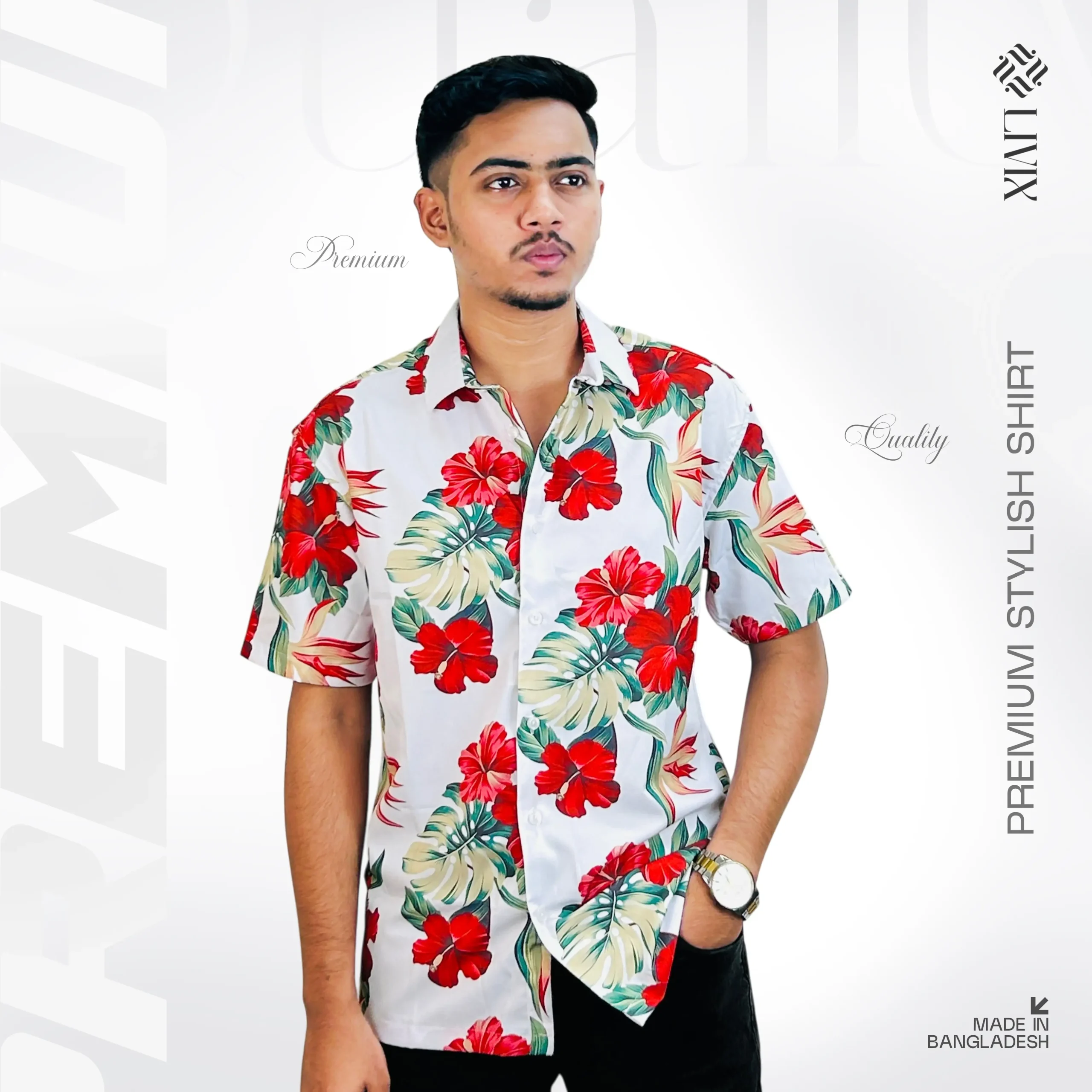 Livix Half Sleeve Drop Shoulder Shirt HDS003 - Image 2