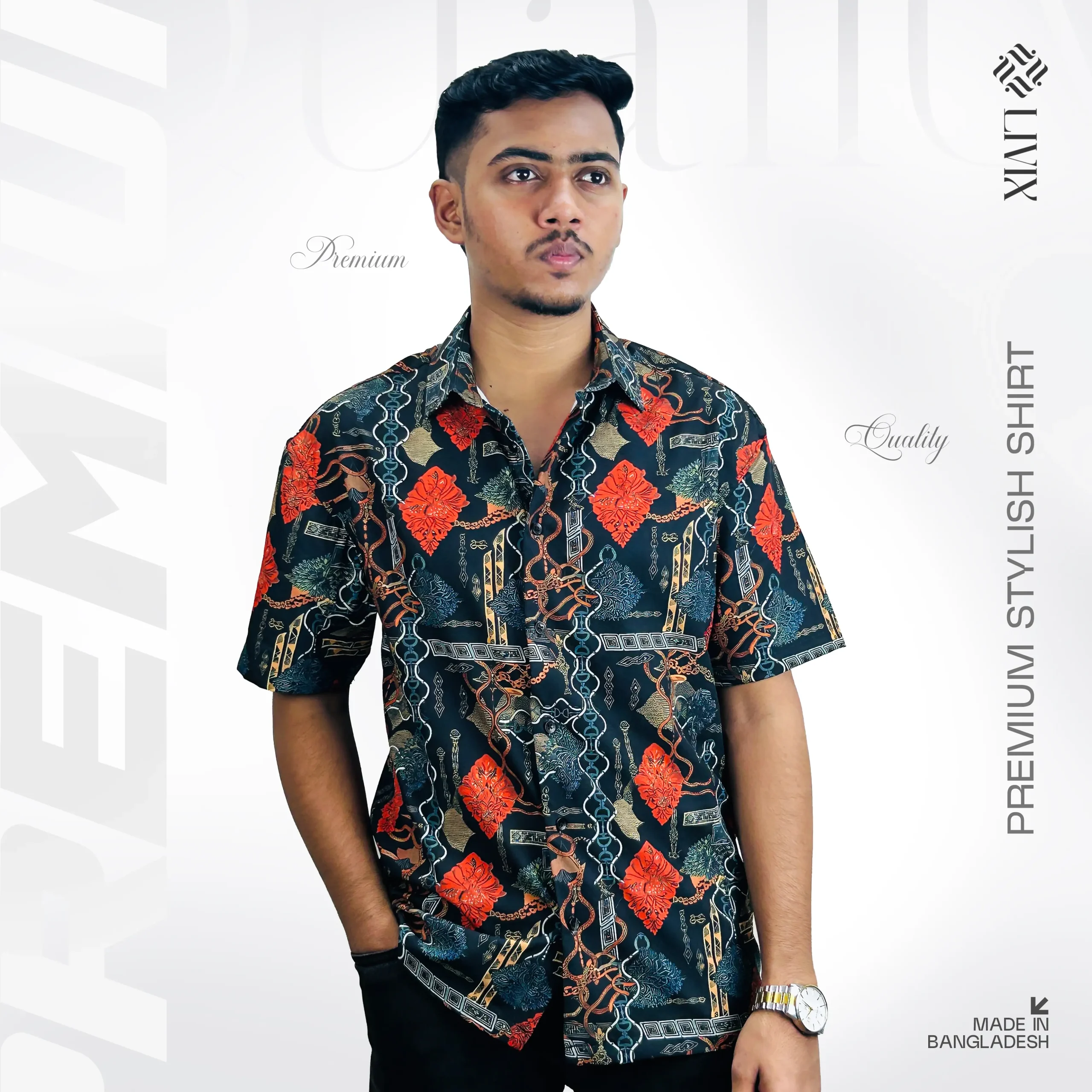 Livix Half Sleeve Drop Shoulder Shirt HDS002 - Image 2