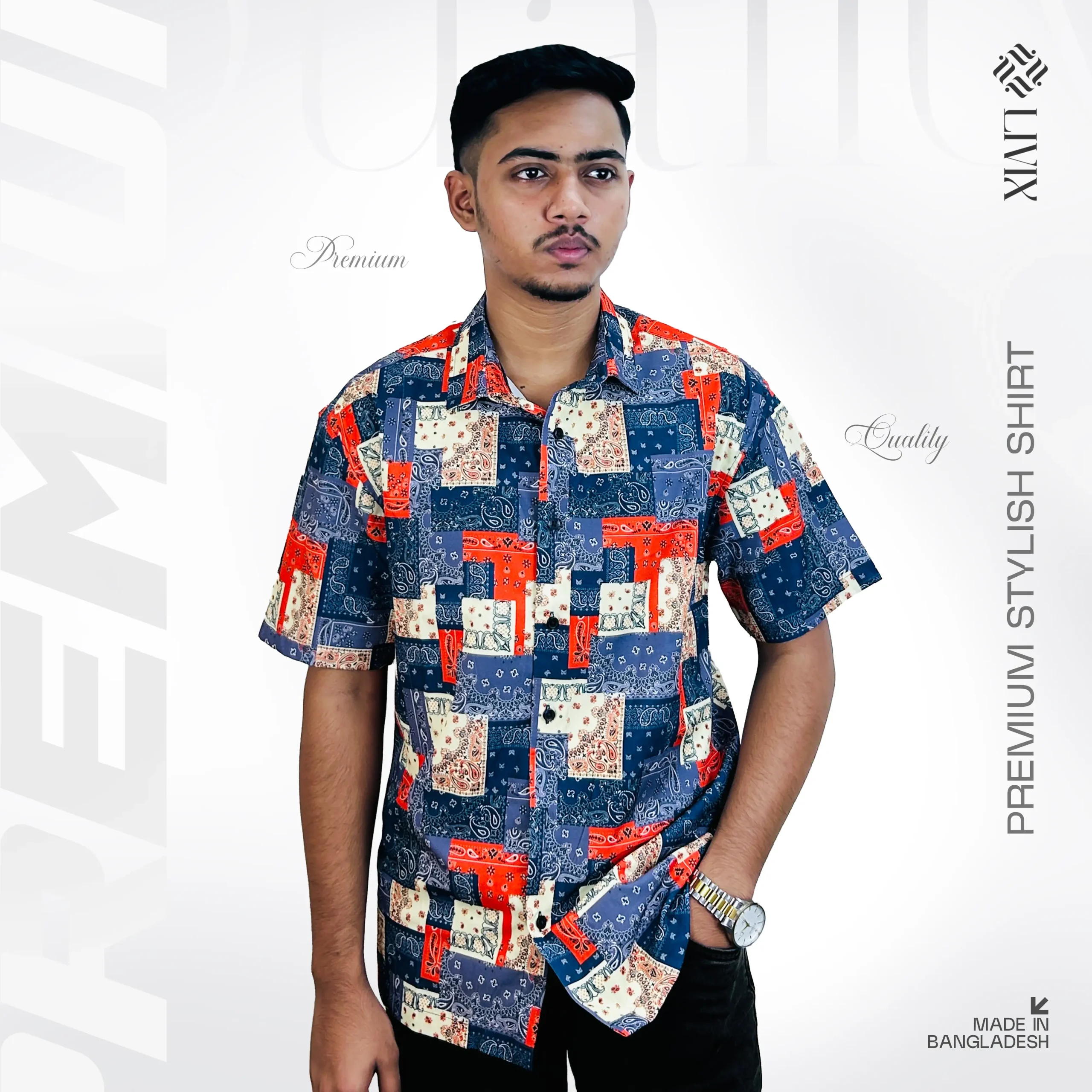 Livix Half Sleeve Drop Shoulder Shirt HDS001 - Image 2