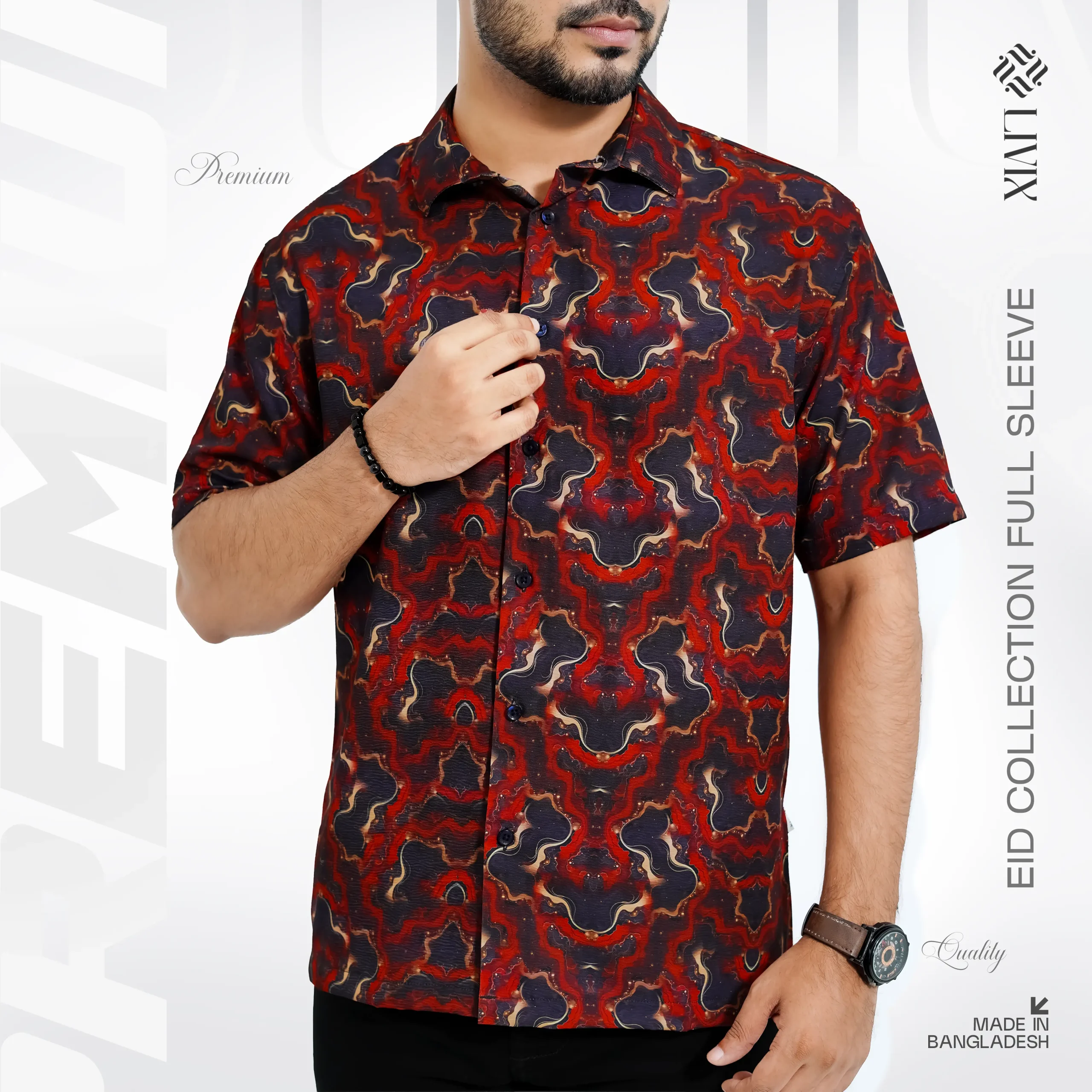 Livix Jafran Half Sleeve Drop Shoulder Shirt HDS006 - Image 2