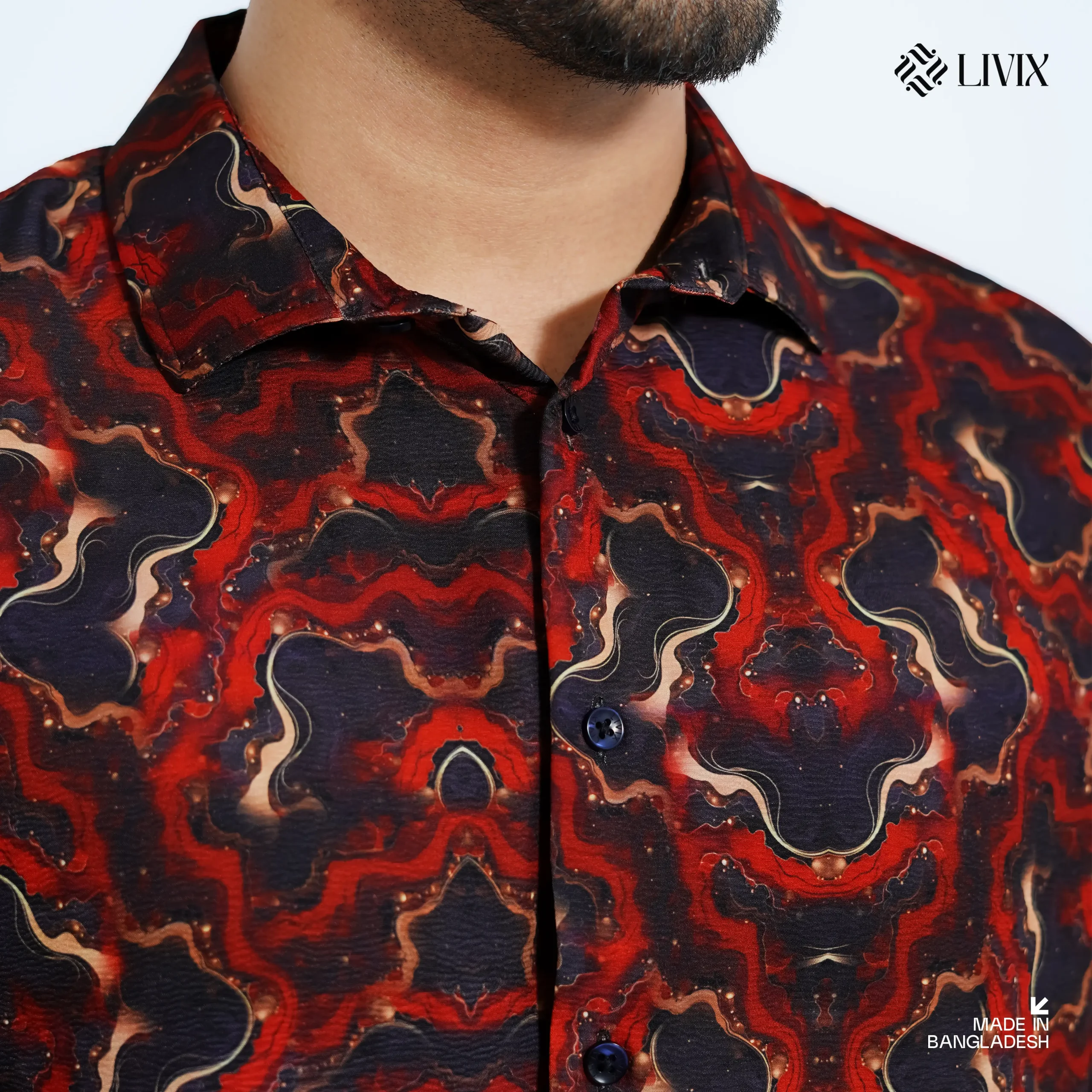 Livix Jafran Half Sleeve Drop Shoulder Shirt HDS006 - Image 3