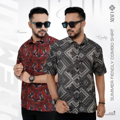 Jafran Half Sleeve Drop Shoulder Shirt Combo HDSC001