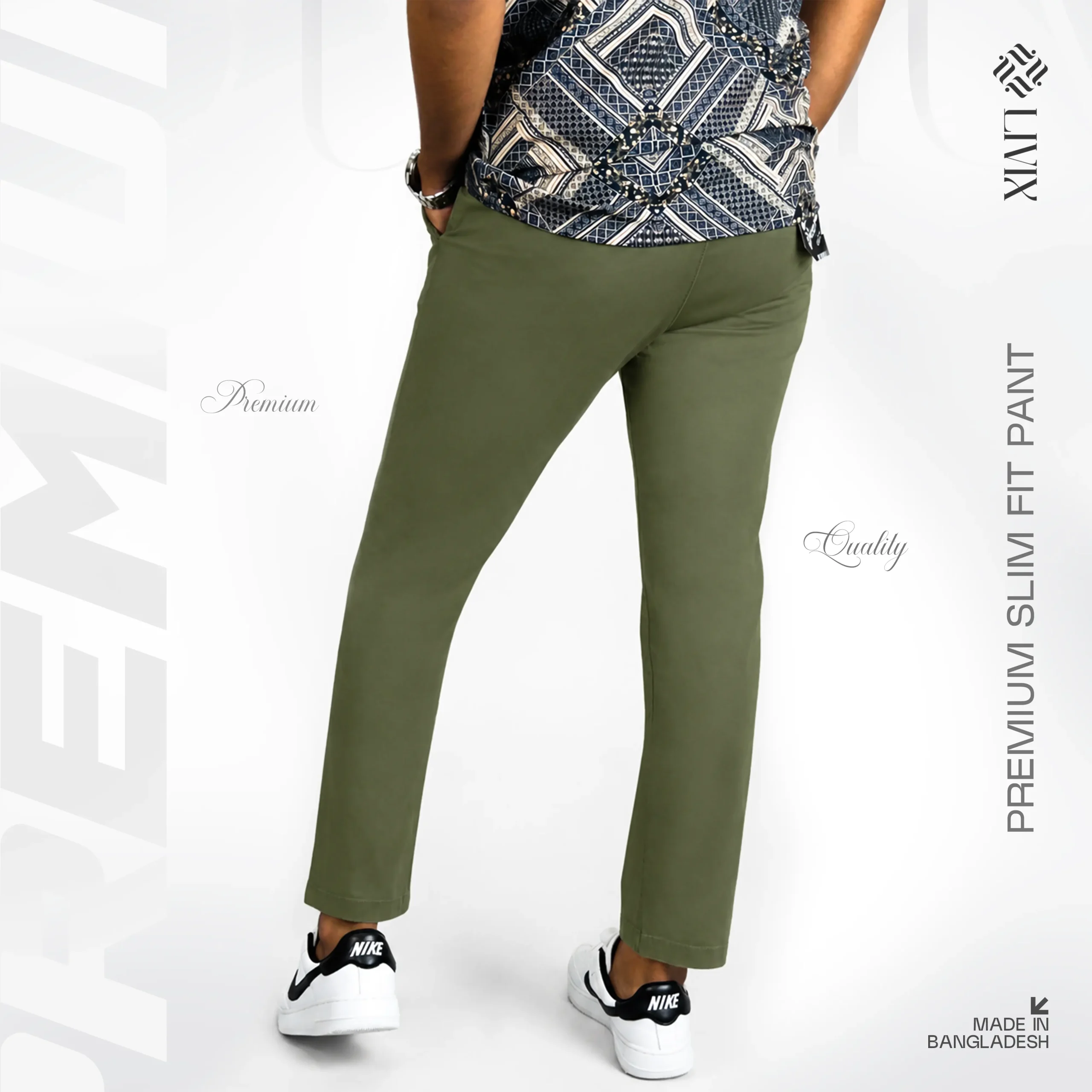 Twill Chino Pant- Light Olive - Image 2