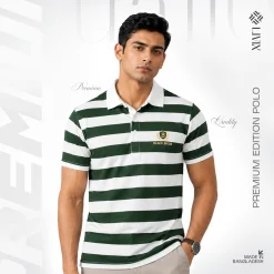 Premium Men's Striped Polo Shirt MSP004