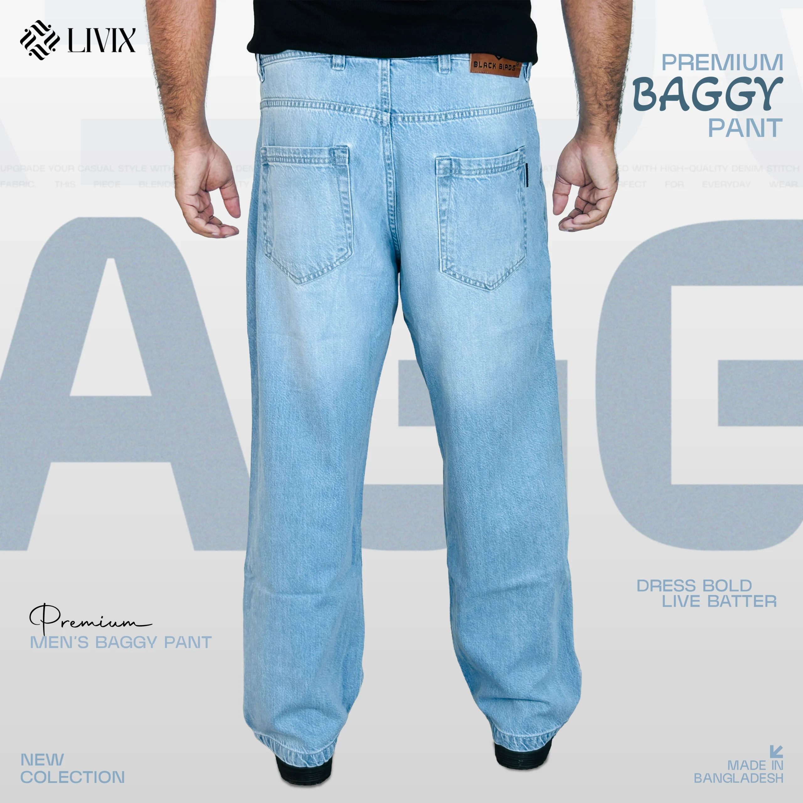 DENIM BAGGY PANT DBP007 - Image 2