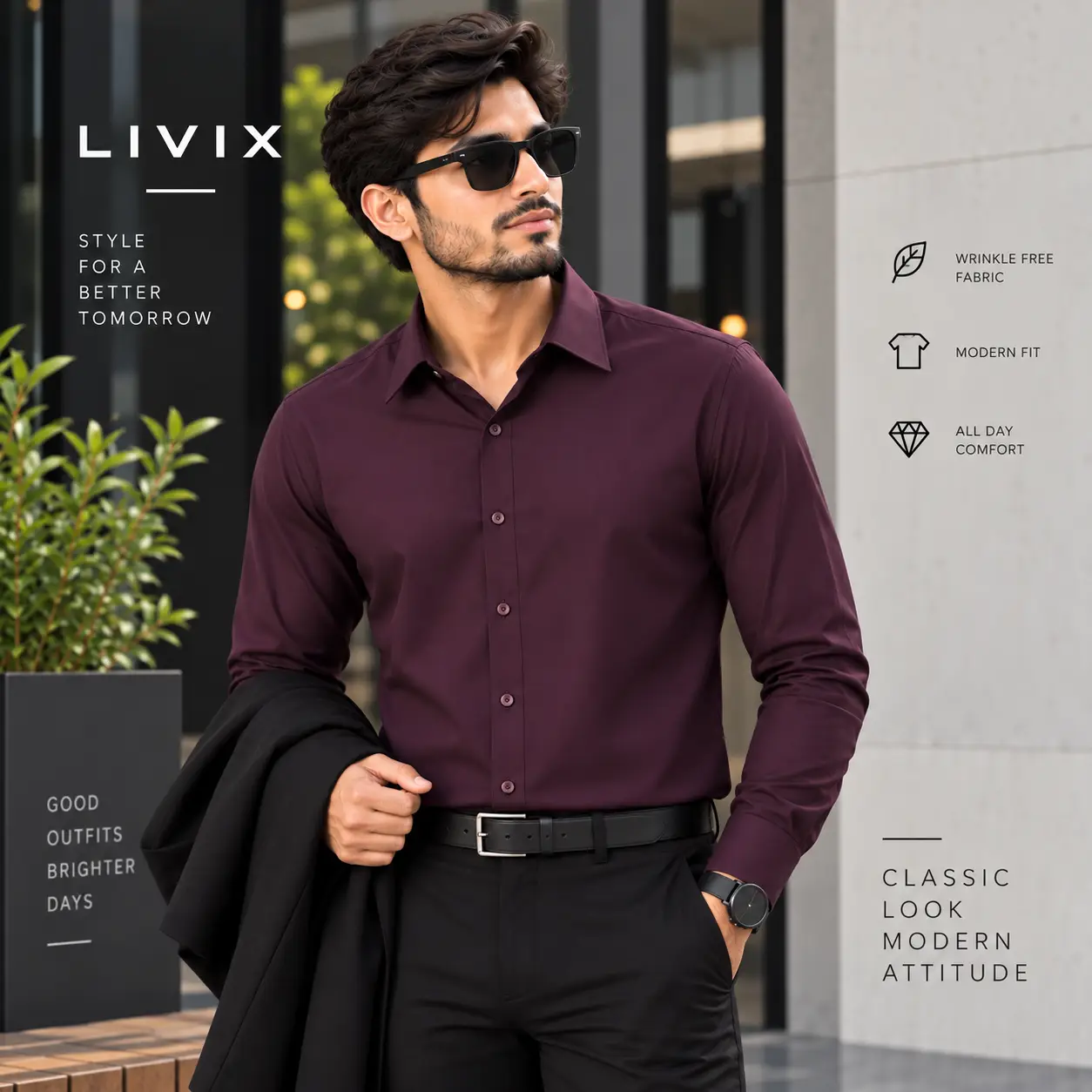 Wrinkle Free Solid Shirt WFSS005 - Image 3