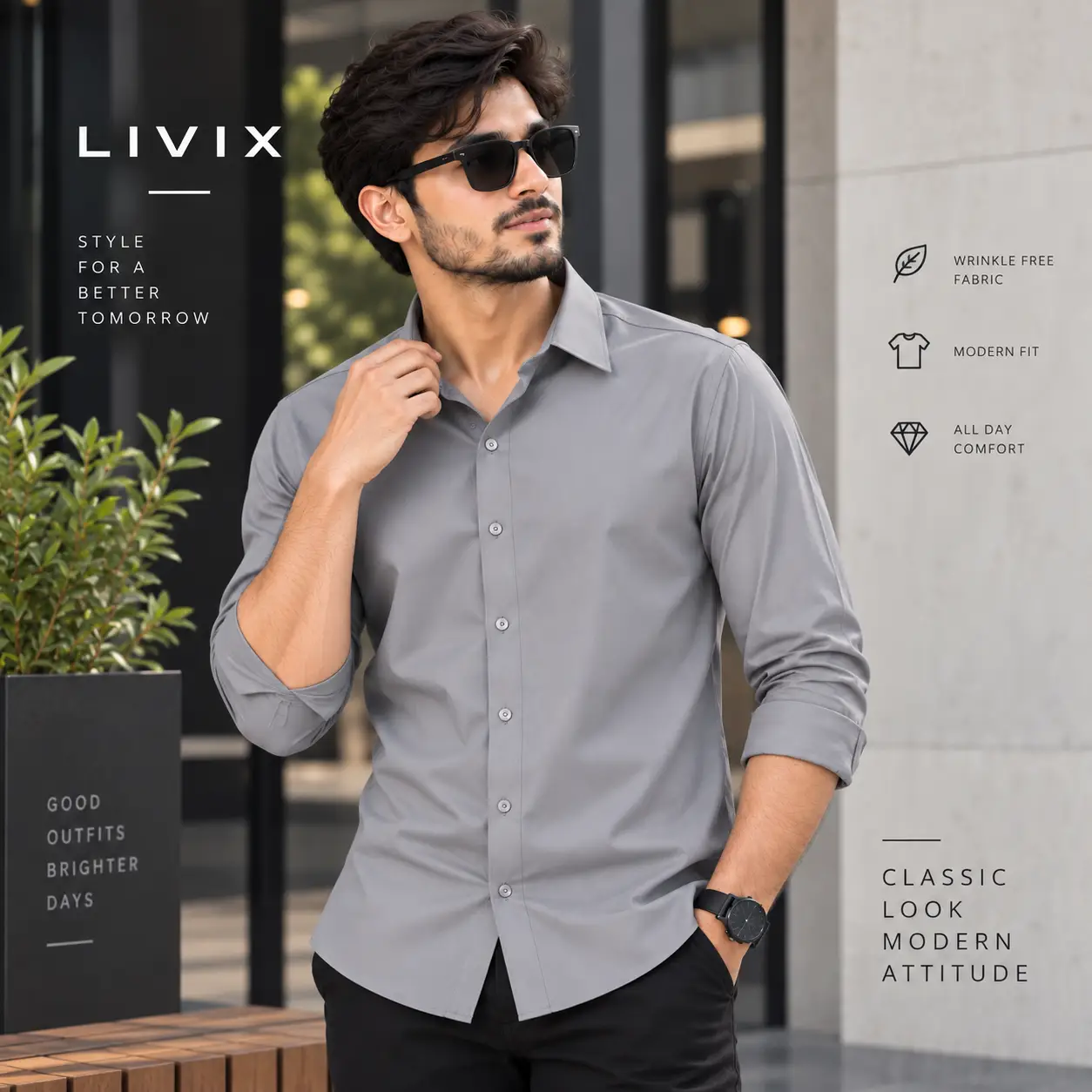Wrinkle Free Solid Shirt WFSS002