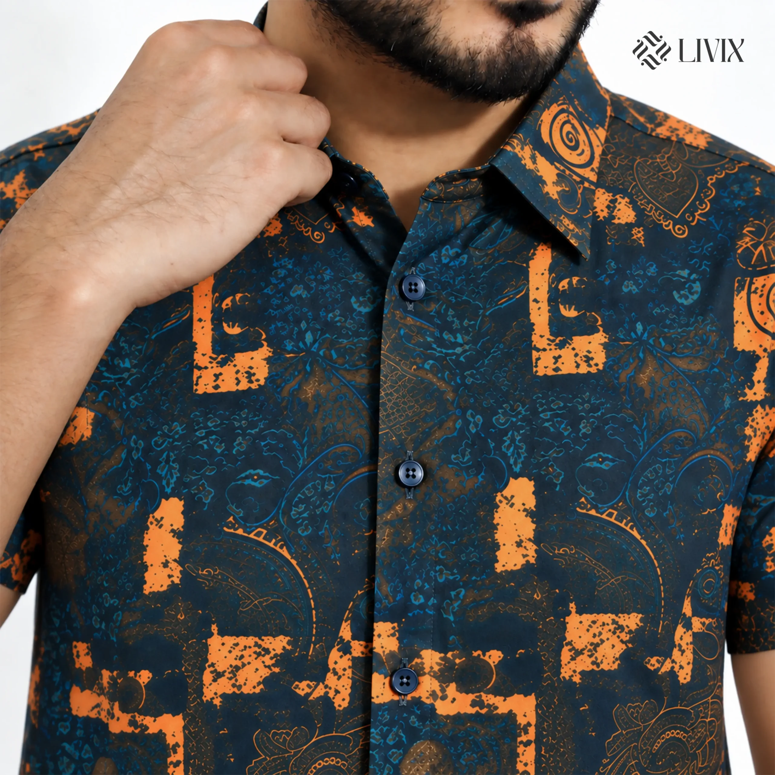 Livix Half Sleeve Drop Shoulder Shirt HDS007 - Image 2