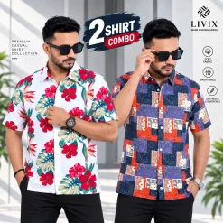 Half Sleeve Drop Shoulder Shirt Combo HSC002
